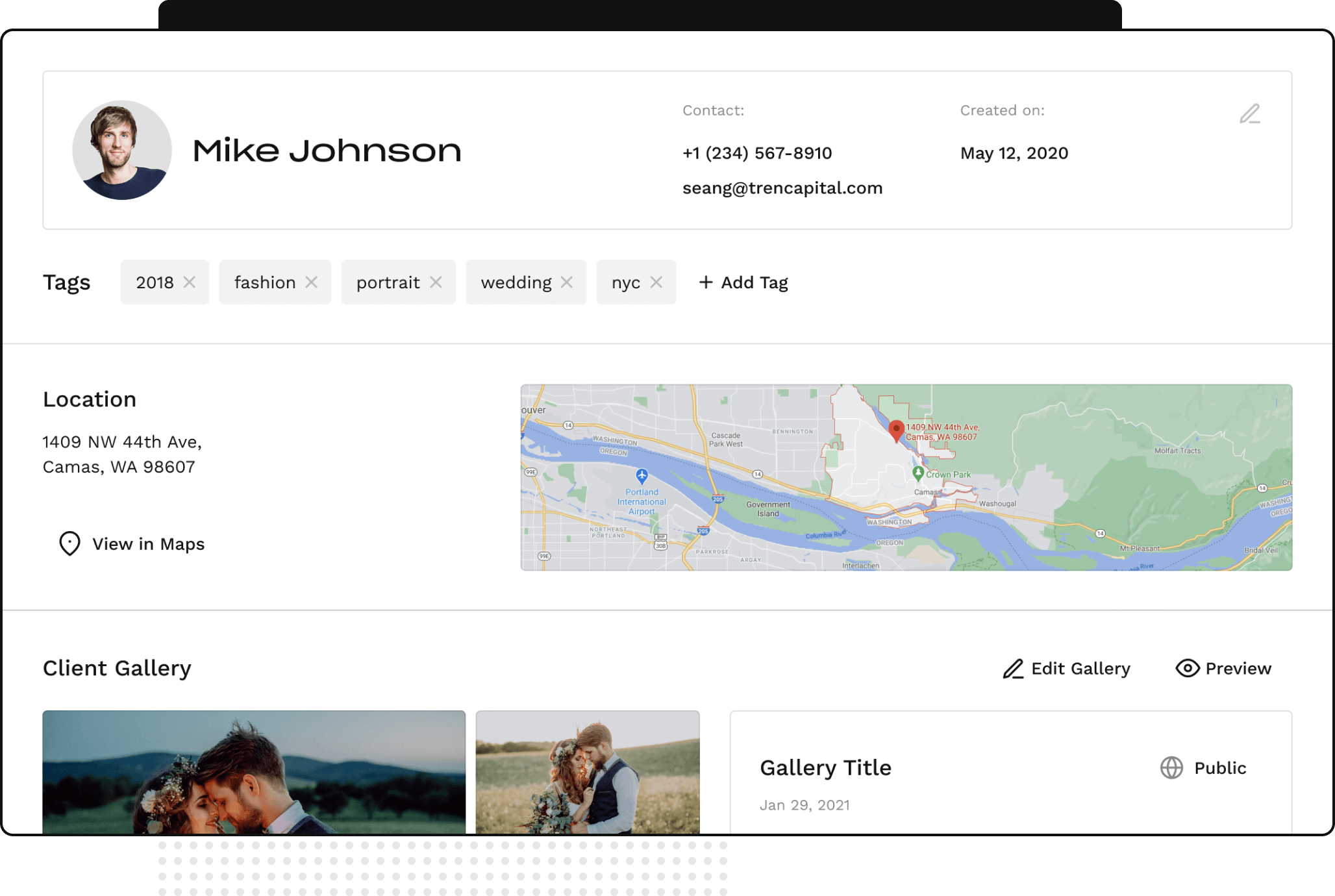 Emails to booking form desktop screen